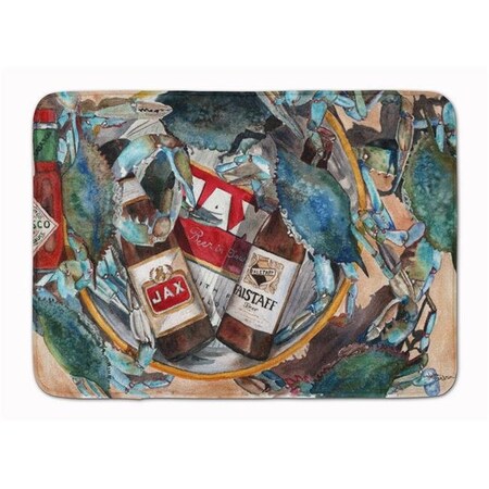 Carolines Treasures Carolines Treasures 8919RUG New Orleans Beers & Crabs Machine Washable Memory Foam Mat 8919RUG